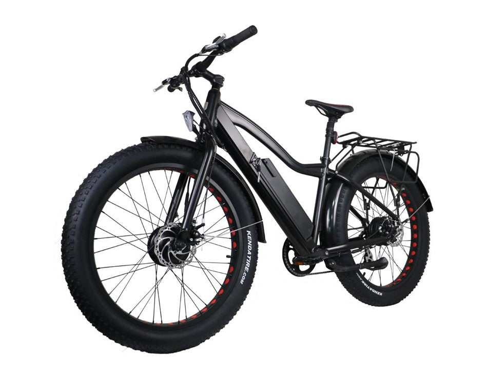 EUNORAU 250W+350W Dual Motor FAT-AWD All Wheel Drive Commuter Electric Fat tire Bike