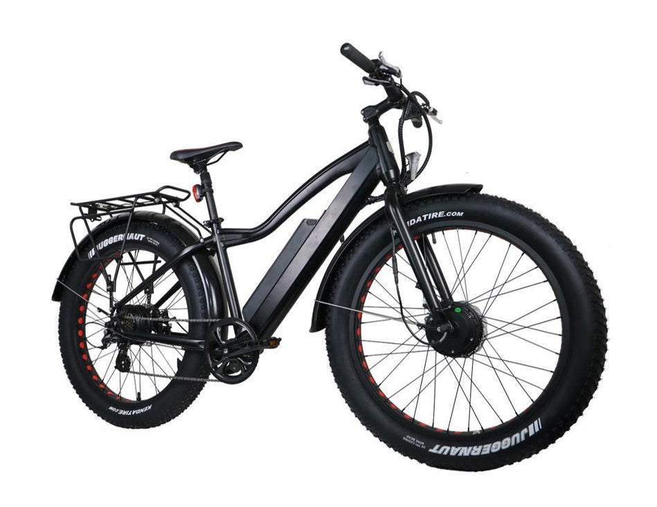 EUNORAU 250W+350W Dual Motor FAT-AWD All Wheel Drive Commuter Electric Fat tire Bike