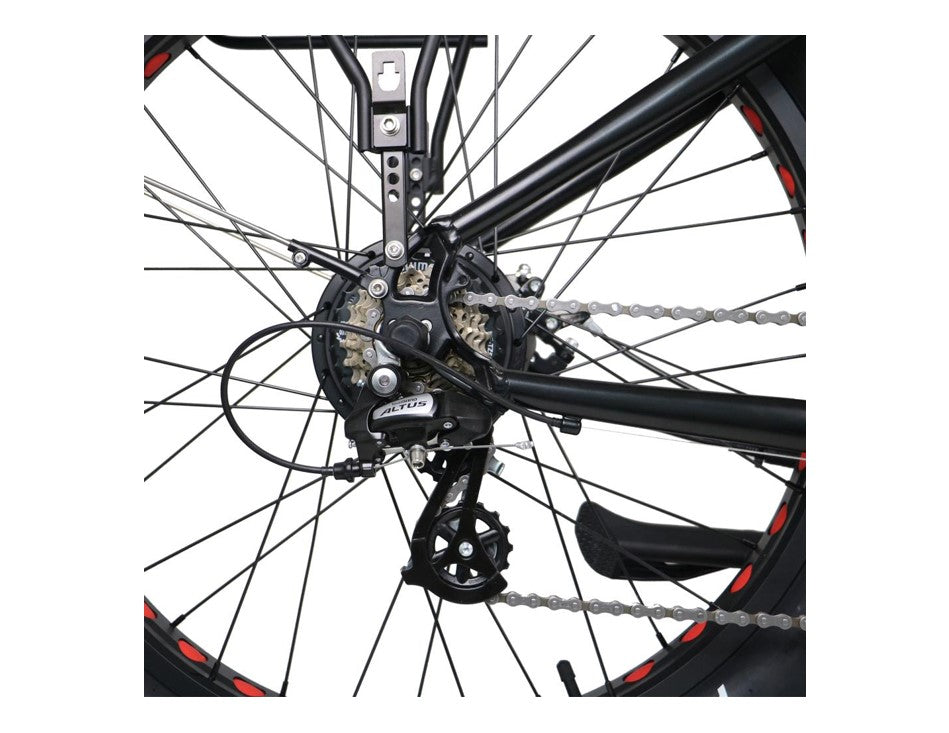 EUNORAU 250W+350W Dual Motor FAT-AWD All Wheel Drive Commuter Electric Fat tire Bike