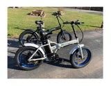Ecotric Fat Tire Folding Electric Bike Black Wheel