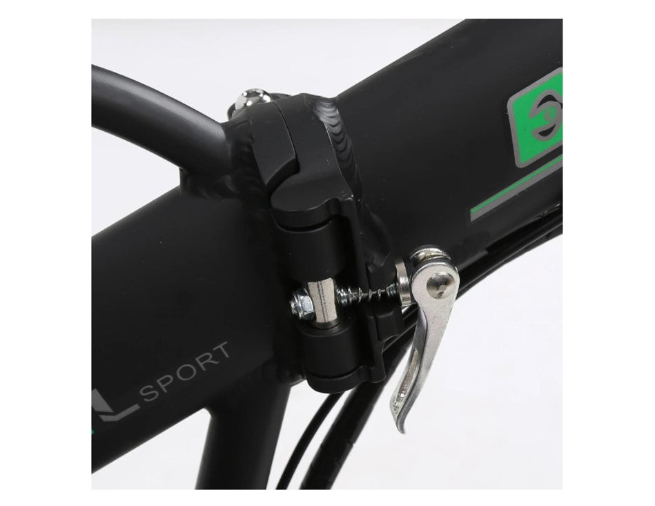 Ecotric 48V folding fat ebike with LCD display - Black and Blue