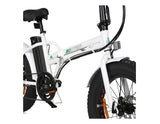 Ecotric Fat Tire Folding Electric Bike Black Wheel