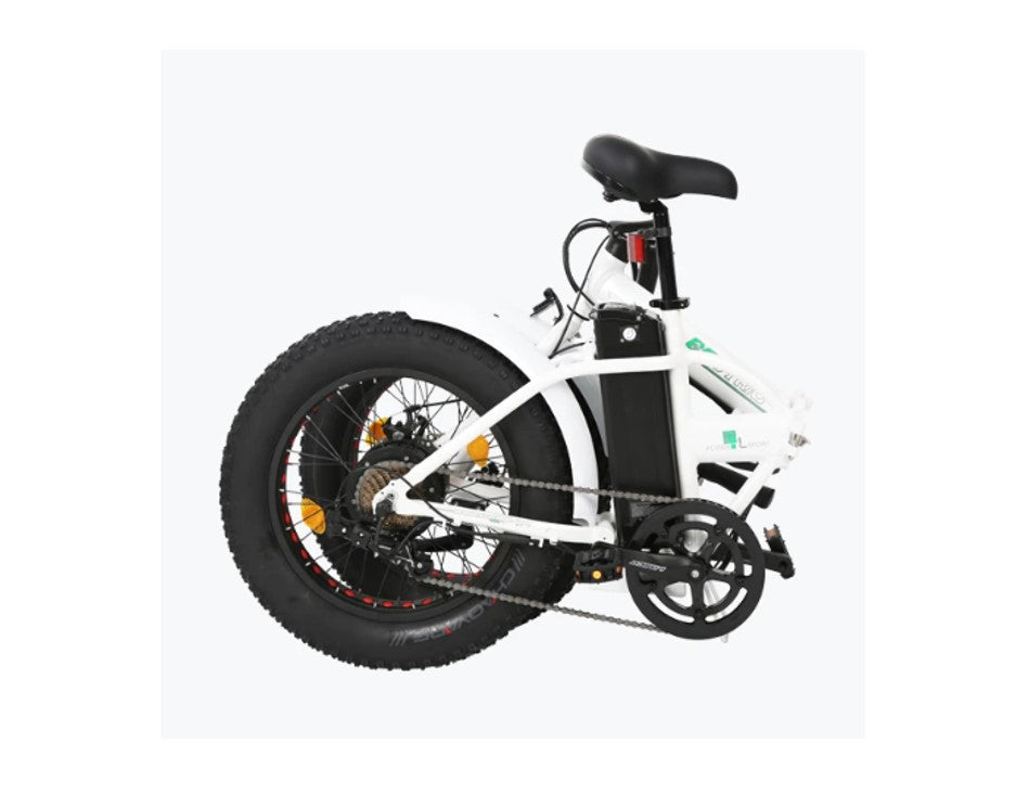Ecotric Fat Tire Folding Electric Bike Black Wheel