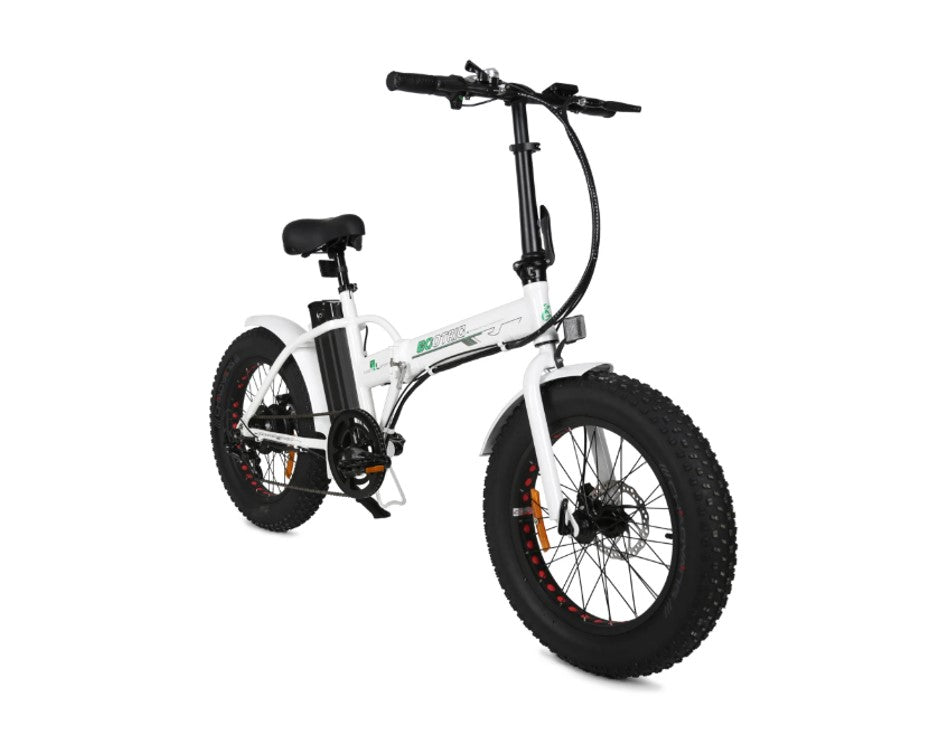 Ecotric Fat Tire Folding Electric Bike Black Wheel