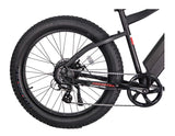 GlareWheel All Terrain Black Fat Tire Electric Bike 26 Inch