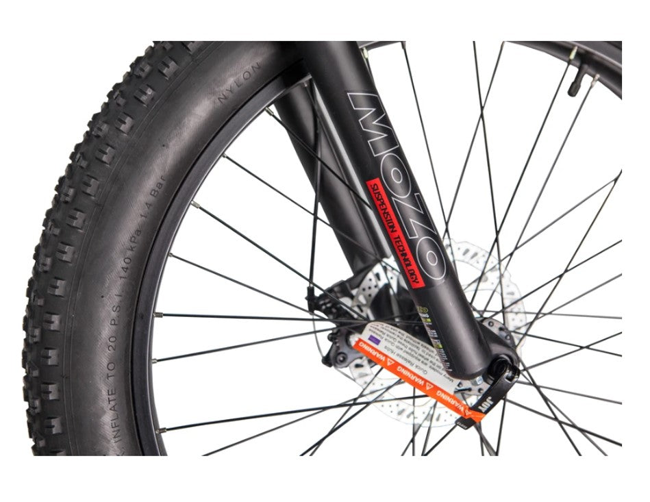 GlareWheel All Terrain Black Fat Tire Electric Bike 26 Inch