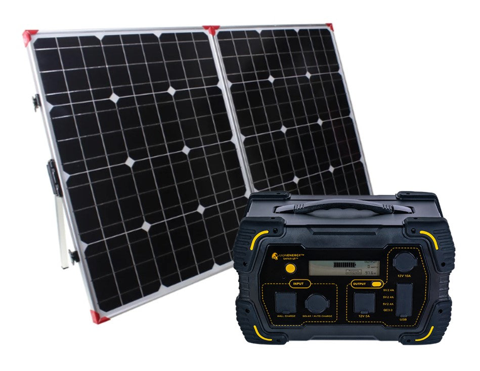 LionEnergy Safari LT 450Wh Portable Generator plus 100W Solar Panel