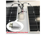 ACOPOWER 220Watts Flexible Solar RV Kit w/ 30A MPPT LCD Charge Controller, Solar Cable Wire, Tray Cable and Y Branch Connectors,Cable Entry Housing for Marine, RV, Boat, Caravan