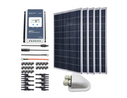 ACOPOWER 500W 12VPoly Solar RV Kits, 40A MPPT Charge Controller