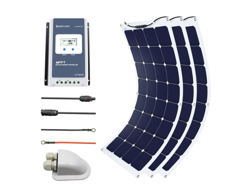 ACOPOWER 330Watts Flexible Solar RV Kit