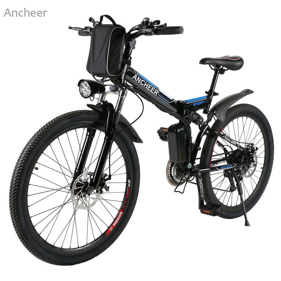Foldable Electric Bike 26'' AMCHEER | 36V Power Mountain Bicycle Lithium-Ion Battery