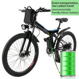 Foldable Electric Bike 26'' AMCHEER | 36V Power Mountain Bicycle Lithium-Ion Battery