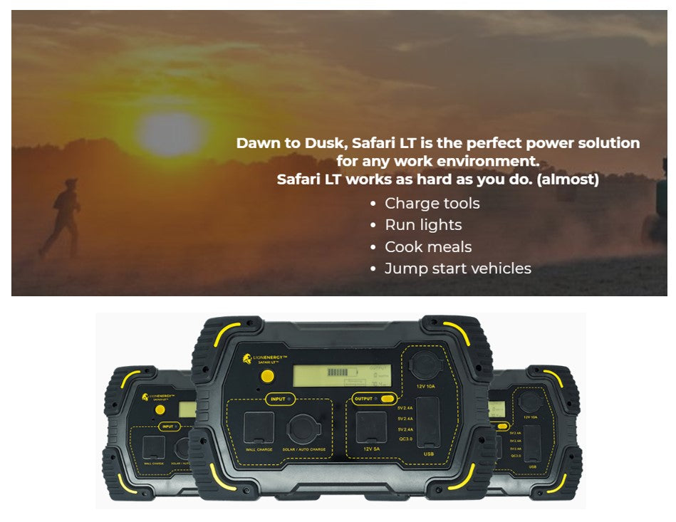 LionEnergy 450Wh Safari LT Portable Solar Generator