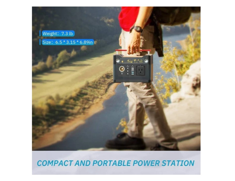 Rockpals 300W Portable Power Station + 100W Solar Panel Kit