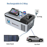 LiONCooler Combo, X15A Portable Solar Fridge/Freezer (16 Quarts) and 90W Solar Panel