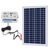 ACOPOWER 25 Watt Off-grid Solar Kits，with 5A charge controller SAE connector