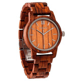 Men's Handmade Engraved Kosso Wooden Timepiece - Personal Message on the Watch