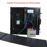 60W Foldable Solar Panel Kit with 10A Charge Controller