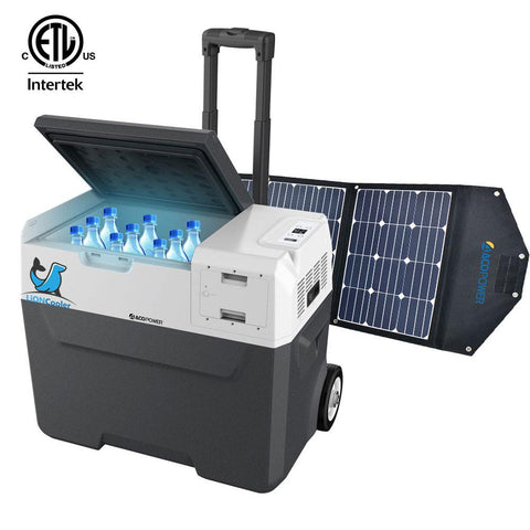 LiONCooler Combo, X40A Portable Solar Fridge/Freezer (42 Quarts) and 90W Solar Panel