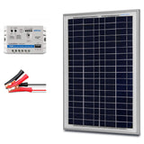 ACOPOWER 25W 12V Solar Charger Kit, 5A Charge Controller with Alligator Clips